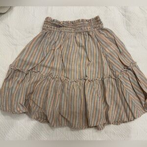 Marine Layer Blue and Orange Bubble Mini Skirt